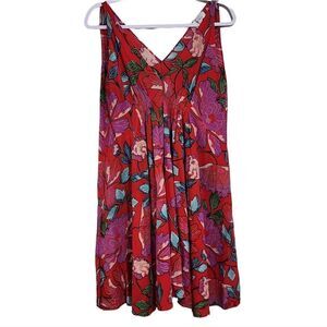 & Other Stories Paris Atelier red peony print sleeveless dress Sz 4